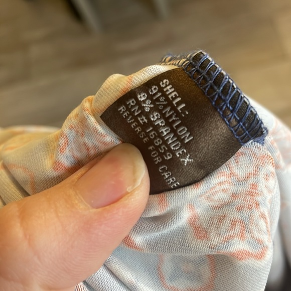 [J. McLaughlin] Blue/Orange Mandala Pattern Blouse - Size Medium - Picture 4 of 4